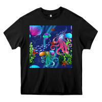 Black undersea Heavy Core Tee - BundleAndBundleShop