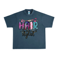 Midnight Navy hair stylist Urban Heavy Tee - MaliasSmallBusiness