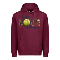 Burgundy softball love of the game Premium Hoodie - JahusDesignShop