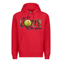 Red softball love of the game Premium Hoodie - JahusDesignShop