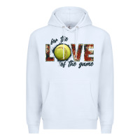 White softball love of the game Premium Hoodie - JahusDesignShop