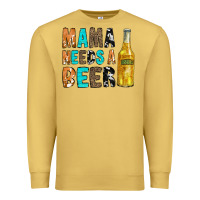 Antique Gold Mama Needs a Beer Premium Sweatshirt - CowCowDesign