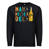 Black Mama Needs a Beer Premium Sweatshirt - CowCowDesign