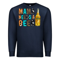 Navy Mama Needs a Beer Premium Sweatshirt - CowCowDesign