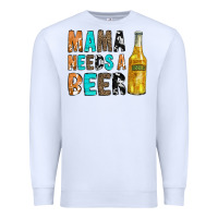 White Mama Needs a Beer Premium Sweatshirt - CowCowDesign