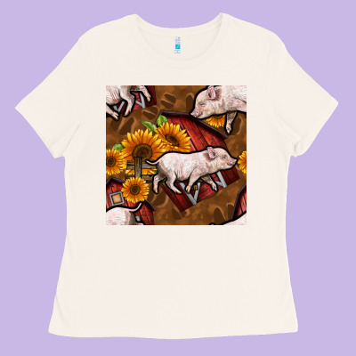Pig And Barn Ladies Tee Designed By Bundleandbundleshop