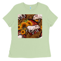 Matcha pig and barn Ladies Tee - BundleAndBundleShop