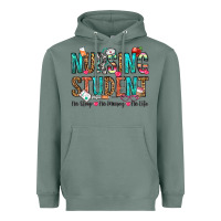 Sage nursing student no sleep no money no life Heavyweight Hoodie - OliviaCreatesArt