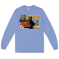 Colony Blue wonderful time of the year halloween Long Sleeve Tee - LillyAllenDesigns