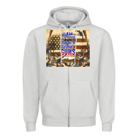 Dove Grey no one will be taking my guns Zipper Hoodie - TumblerDesignByShophia