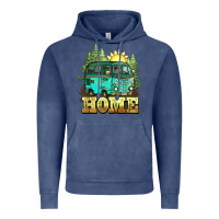 Vintage Denim camping caravan home Vintage Hoodie - NancyCooperArtShop