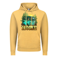 Vintage Mustard camping caravan home Vintage Hoodie - NancyCooperArtShop