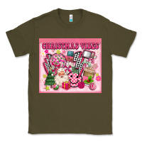 Army Green 3d retro pink christmas vibes Classic Tee - MaliasSmallBusiness