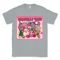 Heather Grey 3d retro pink christmas vibes Classic Tee - MaliasSmallBusiness