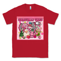 Red 3d retro pink christmas vibes Classic Tee - MaliasSmallBusiness