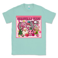 Seafoam 3d retro pink christmas vibes Classic Tee - MaliasSmallBusiness