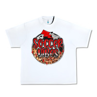 White soccer vibes Urban Heavy Tee - MaliasSmallBusiness