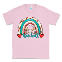 Bubblegum Pink Baseball Rainbow Classic Tee - RanaPortraitStore