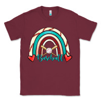 Burgundy Baseball Rainbow Classic Tee - RanaPortraitStore