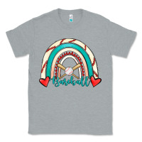 Heather Grey Baseball Rainbow Classic Tee - RanaPortraitStore