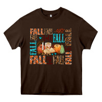 Chocolate Brown fall fall  amd pumpkins Heavy Core Tee - AdoDesignShop