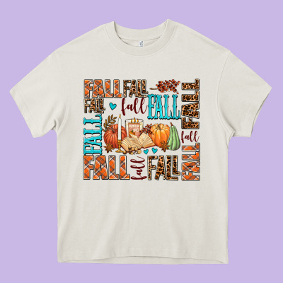 Fall Fall  Amd Pumpkins Heavy Core Tee Designed By Adodesignshop