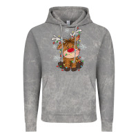 Cloud Rock Christmas reindeer Vintage Hoodie - MaliasSmallBusiness