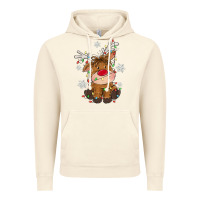 Vintage Artic Christmas reindeer Vintage Hoodie - MaliasSmallBusiness