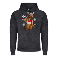 Vintage Black Christmas reindeer Vintage Hoodie - MaliasSmallBusiness