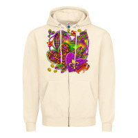 Sandshell Mardi Gras hearts Zipper Hoodie - HowdyJamesFarm