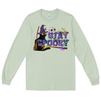 Matcha Stay Spooky With Black Cat Long Sleeve Tee - LillyAllenDesigns