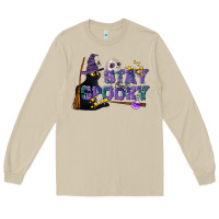 Mushroom Stay Spooky With Black Cat Long Sleeve Tee - LillyAllenDesigns