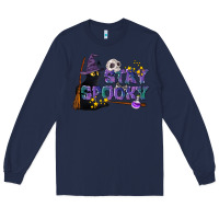 Navy Stay Spooky With Black Cat Long Sleeve Tee - LillyAllenDesigns