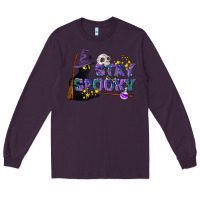 Plum Stay Spooky With Black Cat Long Sleeve Tee - LillyAllenDesigns