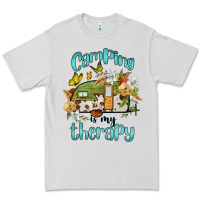 Dove Grey camping is my therapy Premium Tee - BarkalooDesign