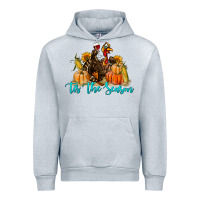 Heather Grey Western Fall Turkey Tis The Season Urban Hoodie - LillyAllenDesigns