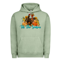 Pigment Oil Green Western Fall Turkey Tis The Season Urban Hoodie - LillyAllenDesigns