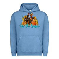 Pigment Pebble Blue Western Fall Turkey Tis The Season Urban Hoodie - LillyAllenDesigns
