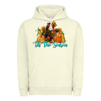 Pigment Pistachio Western Fall Turkey Tis The Season Urban Hoodie - LillyAllenDesigns