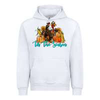White Western Fall Turkey Tis The Season Urban Hoodie - LillyAllenDesigns