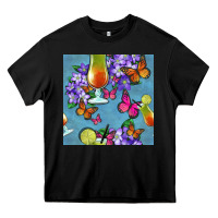 Black butterfly cocktail Heavy Core Tee - BundleAndBundleShop