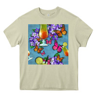 Mossy butterfly cocktail Heavy Core Tee - BundleAndBundleShop