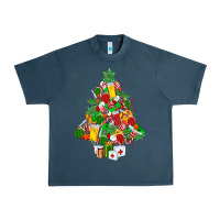 Midnight Navy nurse christmas tree Urban Heavy Tee - MaliasSmallBusiness