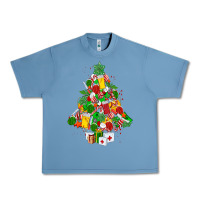 Pebble Blue nurse christmas tree Urban Heavy Tee - MaliasSmallBusiness