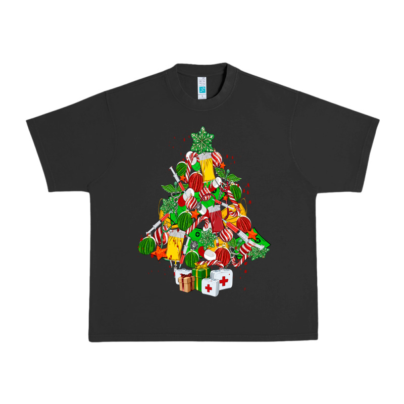 Nurse Christmas Tree Urban Heavy Tee by MaliasSmallBusiness | Teevron