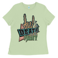 Death Of The Party White Ladies Tee | Teevron