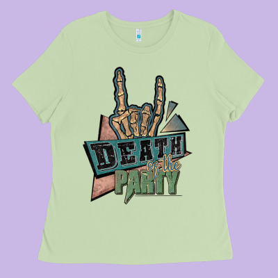 Death Of The Party White Ladies Tee Designed By Jahusdesignshop