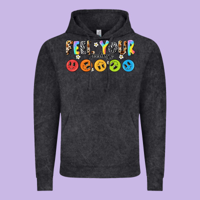 Feel Your Feelings Vintage Hoodie Designed By Nancycooperartshop