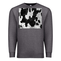 Charcoal Heather Black White Cowhide Tumbler Premium Sweatshirt - CowCowDesign
