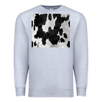 Heather Grey Black White Cowhide Tumbler Premium Sweatshirt - CowCowDesign